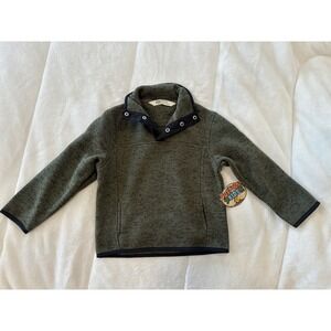 Outdoor Kids Bass Pro Shops Fleece Pullover Top Olive‎ Green XS